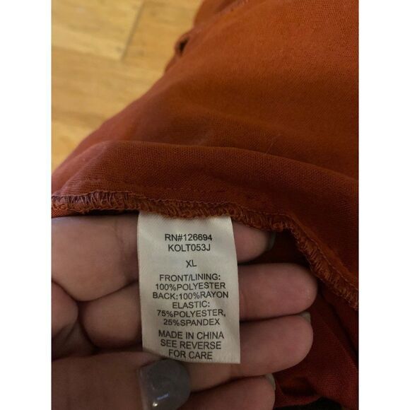 Love to be Spoiled women's rust short cropped casual tank top size XL - Picture 5 of 8